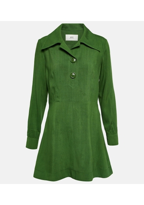 Ami Paris Silk-blend minidress