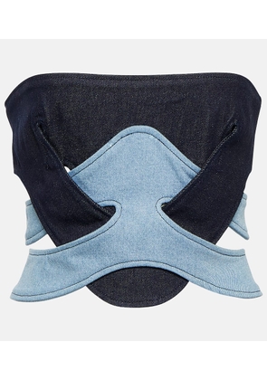 Dion Lee Strapless denim corset top