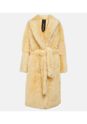 Blancha Shearling wrap coat