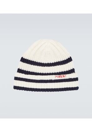 Marni Striped virgin wool beanie