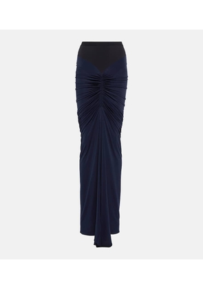 Alaia Draped stretch jersey maxi skirt