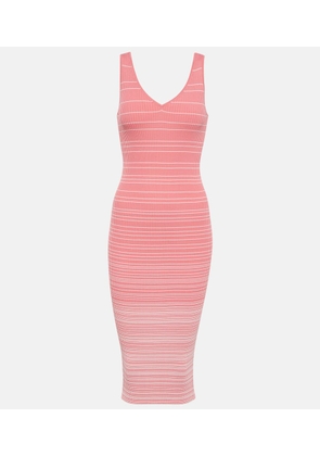 Staud Dana ribbed-knit midi dress