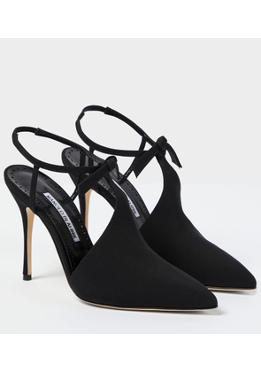 Manolo Blahnik Horna 105 bow-detail slingback pumps