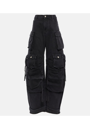 The Attico Fern low-rise denim cargo pants