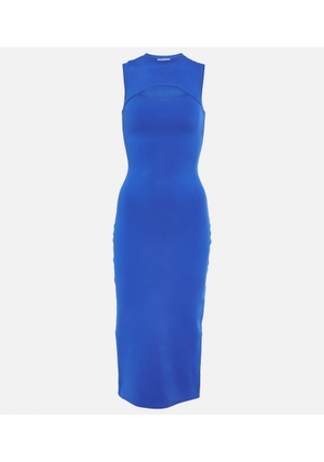 Victoria Beckham Slash Front crepe midi dress