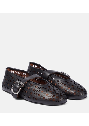 Alaia Vienne leather ballet flats