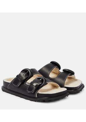 Marine Serre Leather slides