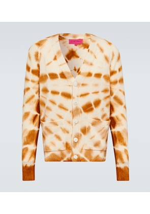 The Elder Statesman Tie-dye linen and cotton cardigan