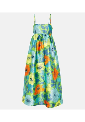Alemais Floral satin midi dress