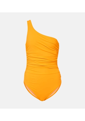 Karla Colletto Ruched one-shoulder swimsuit