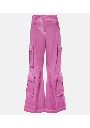 Dolce&Gabbana Mid-rise cotton flared cargo pants