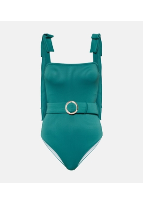 Alexandra Miro Audrey bow-detail belted swimsuit