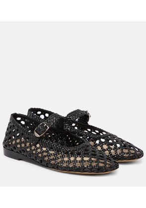 Le Monde Beryl Woven leather Mary Jane flats