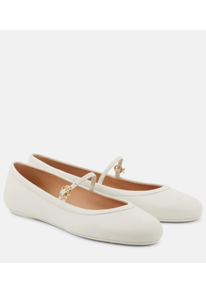 Gianvito Rossi Carla leather Mary Jane flats