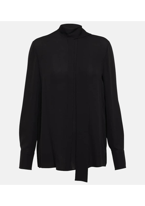 Valentino Tie-neck silk georgette blouse