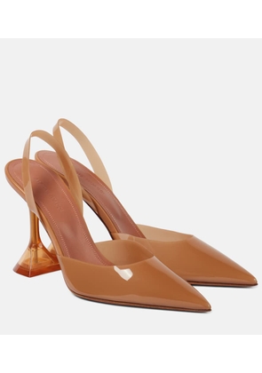 Amina Muaddi Holli Glass 95 PVC slingback pumps