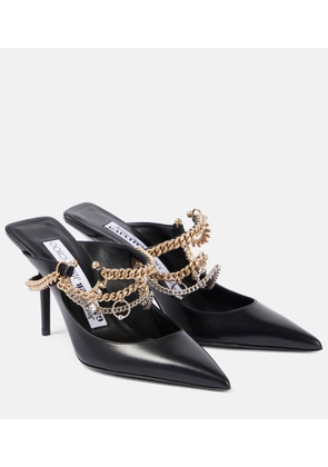 Jimmy Choo x Jean Paul Gaultier embellished leather slingback pumps