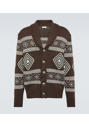 Brunello Cucinelli Jacquard cashmere cardigan