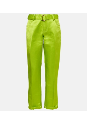 Tom Ford Cuffed silk straight pants