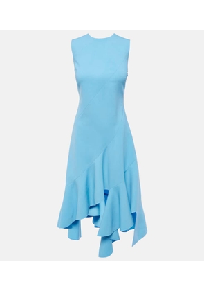 Oscar de la Renta Asymmetrical wool-blend midi dress
