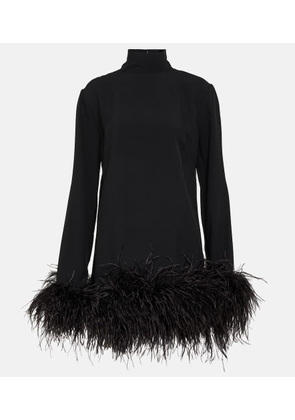 Taller Marmo Piccolo Ubud feather-trimmed minidress