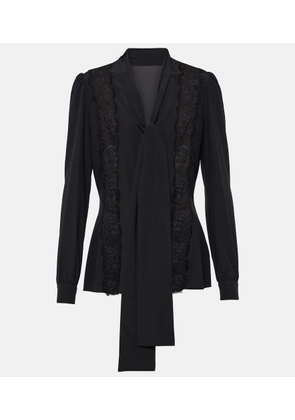 Dolce&Gabbana Tie-neck silk-blend blouse