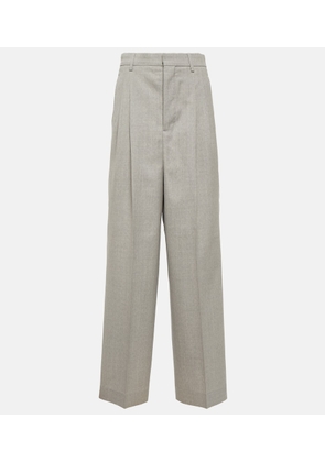 Ami Paris High-rise wool wide-leg pants