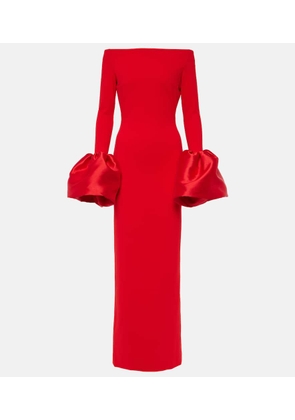 Solace London Talia off-shoulder crepe gown