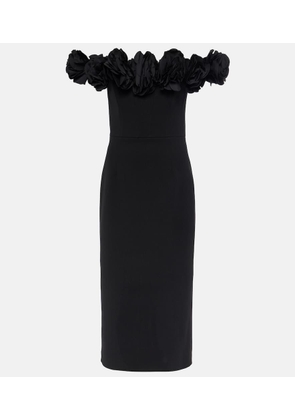 Rebecca Vallance Odetta floral-applique midi dress