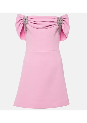 Rebecca Vallance Odetta embellished bow-detail minidress
