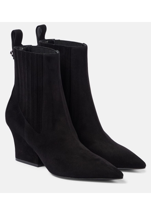Valentino Garavani VLogo Lockette suede ankle boots