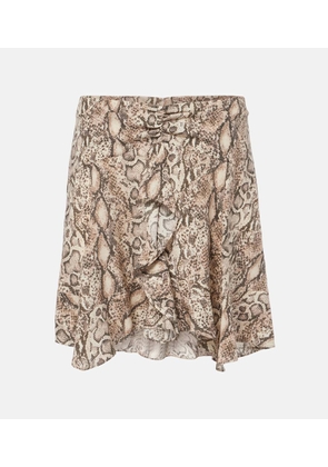 Isabel Marant Ozany snake-print silk-blend miniskirt