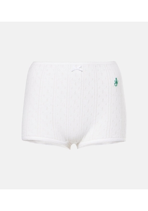 JW Anderson Pointelle cotton and cashmere shorts