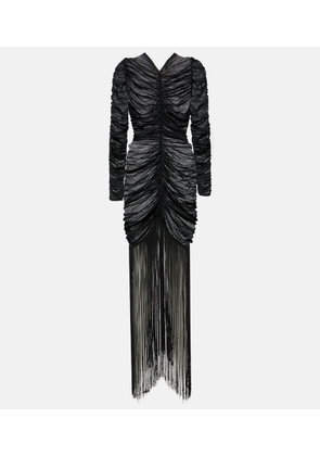 Khaite Guisa fringed silk-blend maxi dress
