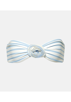 Same Rose floral-applique bandeau bikini top