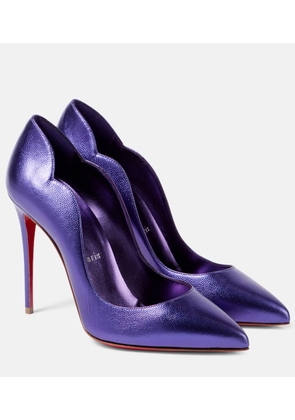 Christian Louboutin Hot Chick 100 metallic leather pumps