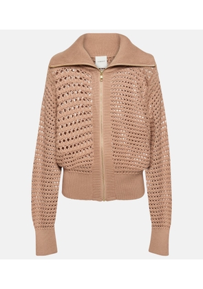 Varley Eloise open-knit cotton zip-up sweater