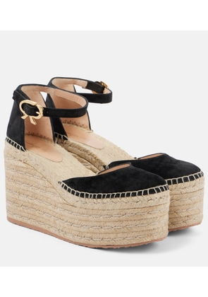 Gianvito Rossi Suede platform espadrille wedges