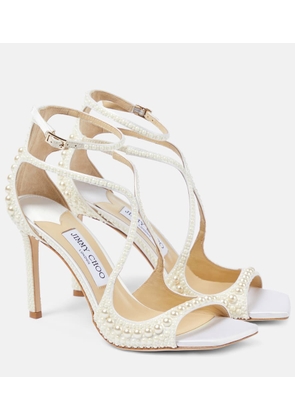 Jimmy Choo Bridal Azia embellished leather sandals