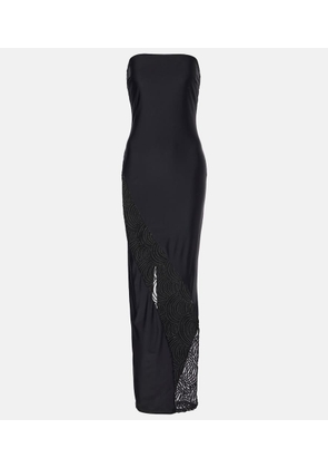 Rotate Lace-trimmed maxi dress