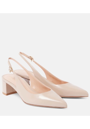 Gianvito Rossi 45 leather slingback pumps