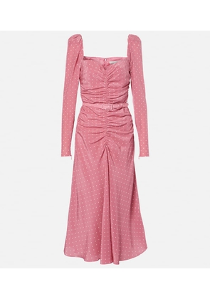 Alessandra Rich Polka-dot silk maxi dress