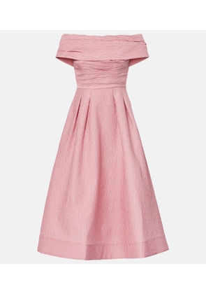 Rebecca Vallance Adalyn off-shoulder brocade midi dress