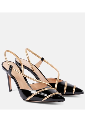 Gianvito Rossi 85 patent leather slingback pumps