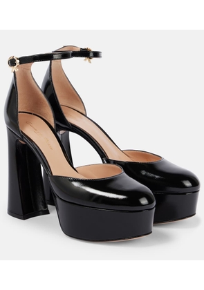 Gianvito Rossi Bessie 100 patent leather platform pumps