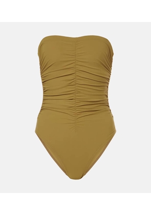 Karla Colletto Gathered bandeau swimsuit