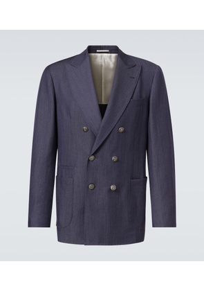 Brunello Cucinelli Wool, hemp, and silk suit jacket