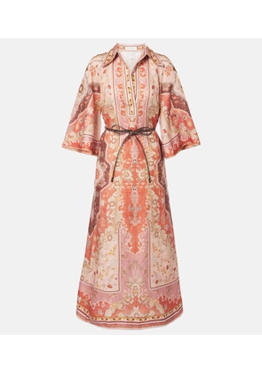Zimmermann Wylie printed linen midi dress