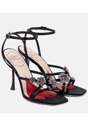 Roger Vivier I Love Vivier Flower 100 satin sandals