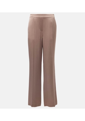 Joseph Tova mid-rise silk satin straight pants
